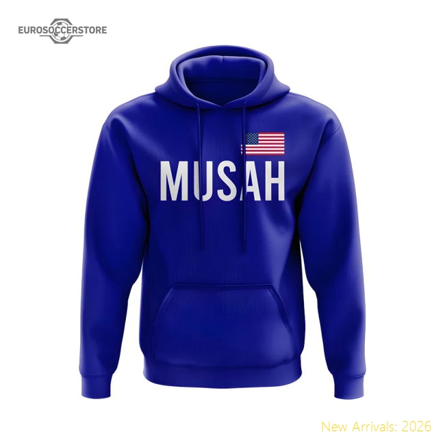 S,Usa Match Day Yunus Musah Usa Name Hoody (Blue) Perfect For Cheering O-World Cup Jersey Hub - 2026 National Football Kits Store