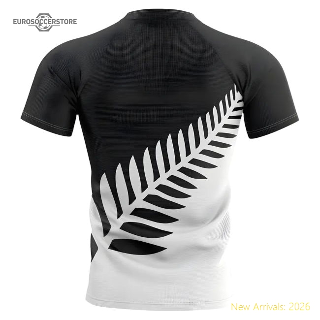 S,Rugby 2025-2026 New Zealand All Blacks Fern Concept Rugby Shirt-Soccer Shirts Store: 2026 World Cup Kits