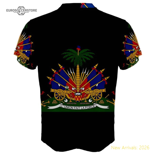S,Haiti Haiti Coat Of Arms Sublimated Sports Match Shirt-World Cup Jersey Hub - 2026 National Football Kits Store