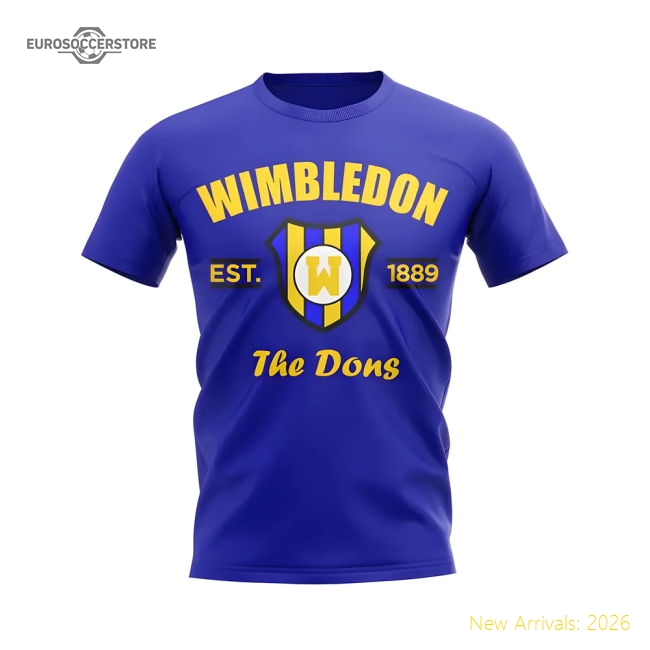 Non-League Wimbledon Established Football T-Shirt (Blue)-World Cup Jersey Hub - 2026 National Football Kits Store
