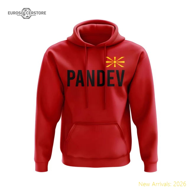 Macedonia Goran Pandev Macedonia Name Hoody Red-Soccer Shirts Store: 2026 World Cup Kits