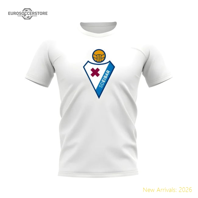 Eibar Eibar Badge Football T-Shirt (White) For Diehard Football Fans-World Cup Jersey Hub - 2026 National Football Kits Store