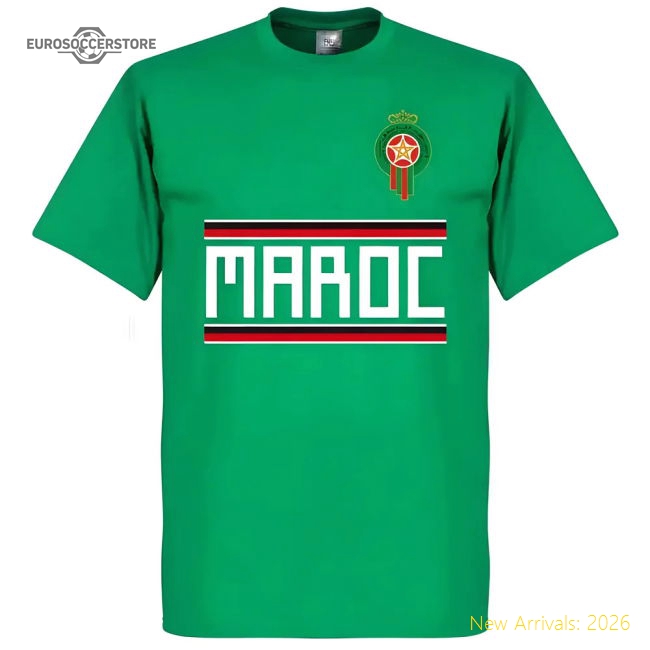 S,Morocco Competition Ready Morocco Hakimi Team T-Shirt - Green-Soccer Shirts Store: 2026 World Cup Kits
