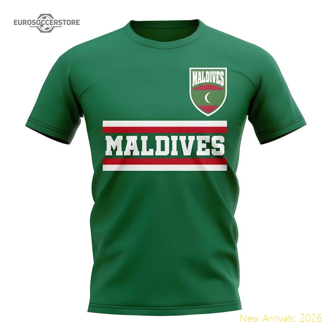 S,Maldives Maldives Core Football Country T-Shirt (Green)-Soccer Shirts Store: 2026 World Cup Kits