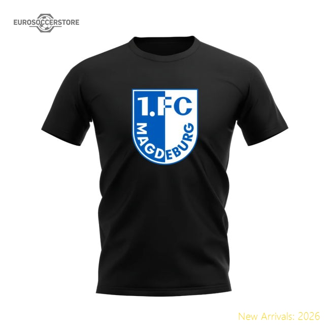 Fc Magdeburg Magdeburg Badge Football T-Shirt (Black) For Diehard Footba-World Cup Jersey Hub - 2026 National Football Kits Store