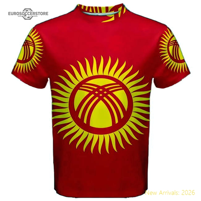 Kyrgyzstan Kyrgyzstan Flag Sublimated Sports Football Jersey-World Cup Jersey Hub - 2026 National Football Kits Store