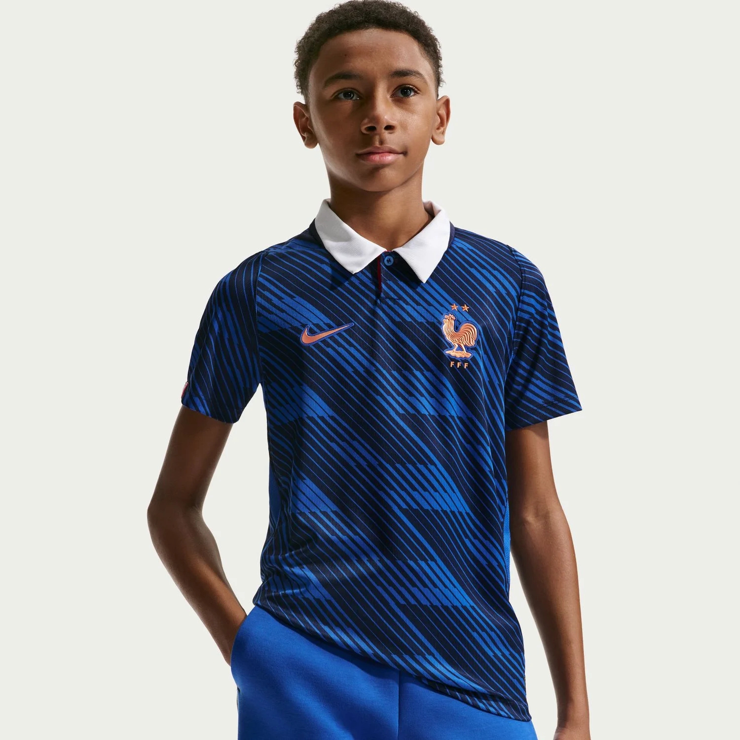 France 2026 Home Youth Jersey - Bleu de France Heritage Kit-Soccer Shirts Store: 2026 World Cup Kits