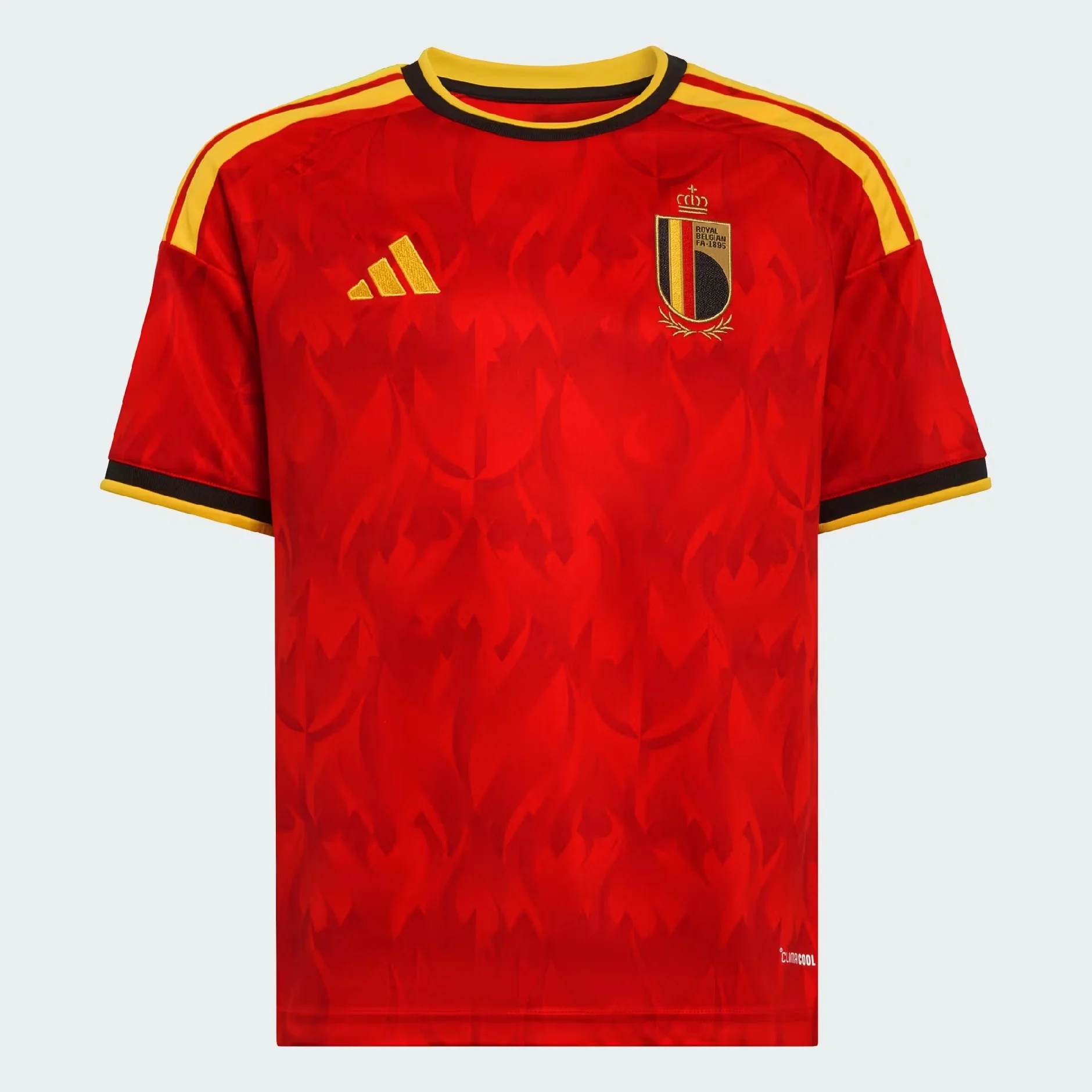 Belgium 2026 Home Jersey - Youth | Flame Inspired Football Shirt Kids Climacool Soccer Kit-Soccer Shirts Store: 2026 World Cup Kits