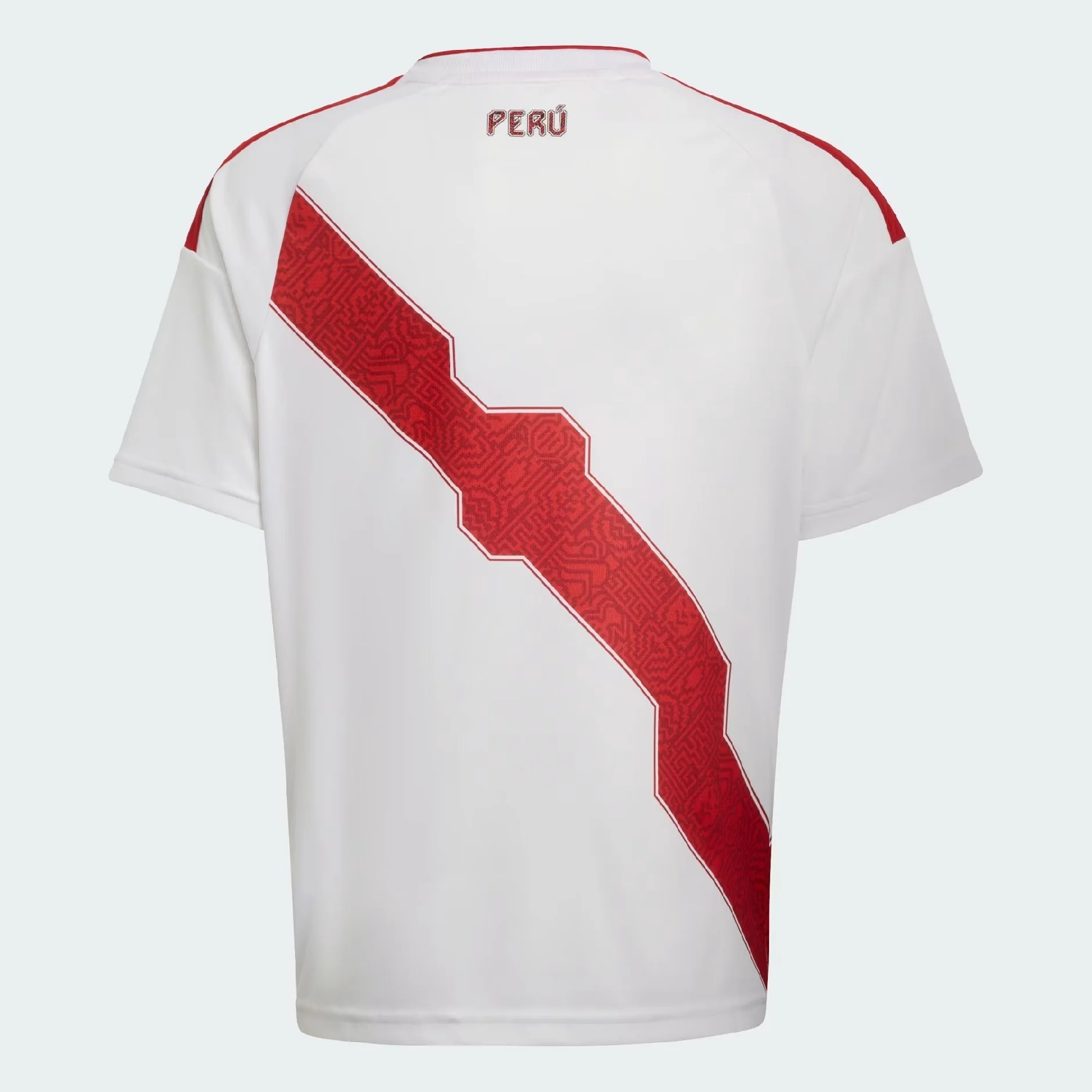 Peru 2026 Domestic Kit - Youngster | Kene Art Inspired Athletic Football Kit-Soccer Shirts Store: 2026 World Cup Kits