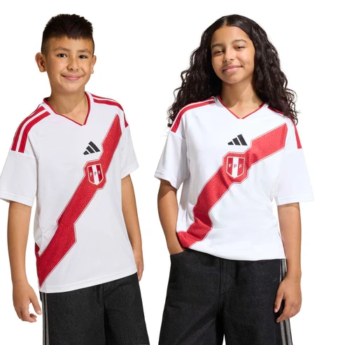 Peru 2026 Home Side Teenage Soccer Top - Kene Art Heritage Junior Kit -Soccer Shirts Store: 2026 World Cup Kits
