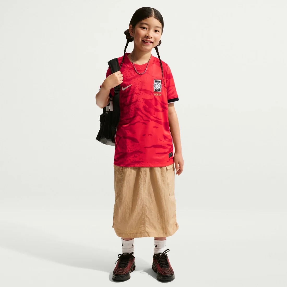 Korea Republic 2026 Home Youth Jersey - Red Tigers Junior Kit-Soccer Shirts Store: 2026 World Cup Kits