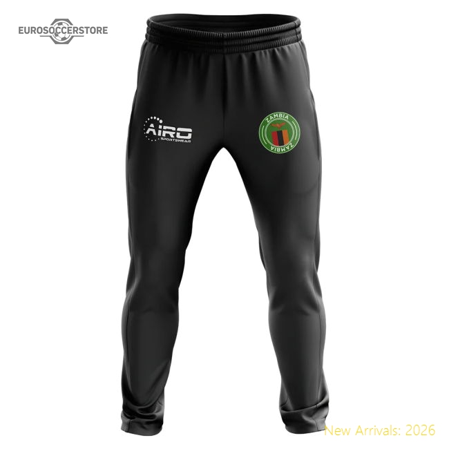 S,Zambia Zambia Concept Football Training Pants (Black)-World Cup Jersey Hub - 2026 National Football Kits Store