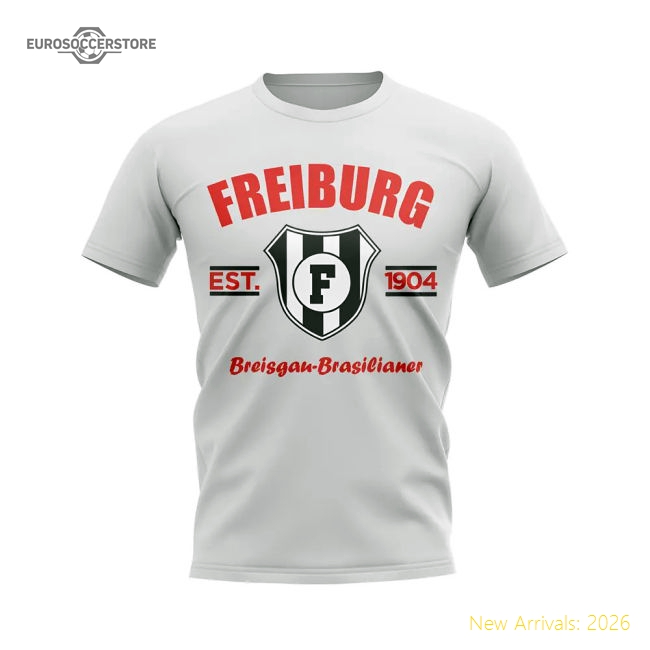 Sc Freiburg Freiburg Established Football T-Shirt (White)-World Cup Jersey Hub - 2026 National Football Kits Store