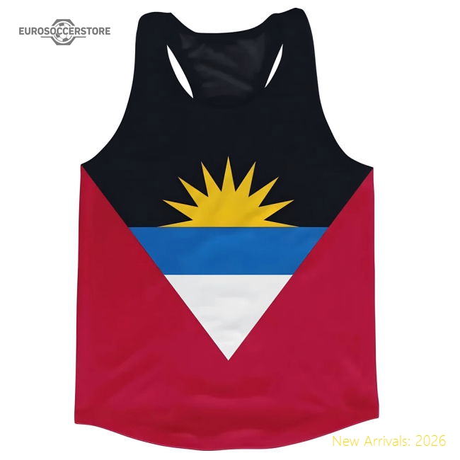 S,Antigua Competition Ready Antigua And Barbados Flag Running Vest-World Cup Jersey Hub - 2026 National Football Kits Store