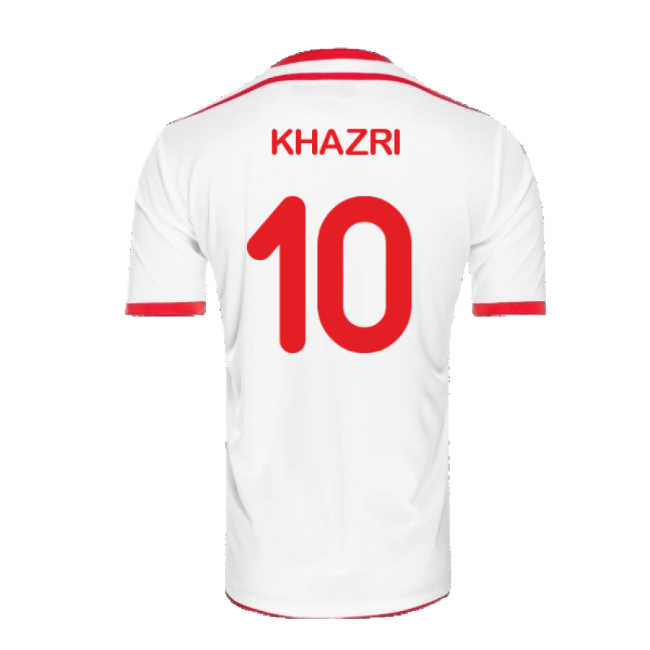 S,Tunisia Tunisia 2018 Home Shirt ((Excellent) M) (Khazri 10)-World Cup Jersey Hub - 2026 National Football Kits Store