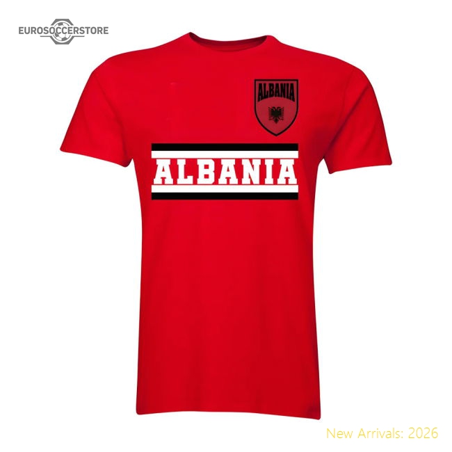 Albania Albania Core Football Country Graphic Fan Tee Red-World Cup Jersey Hub - 2026 National Football Kits Store