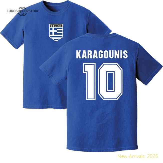Greece Karagounis Greece Training Football Jersey Blue-World Cup Jersey Hub - 2026 National Football Kits Store