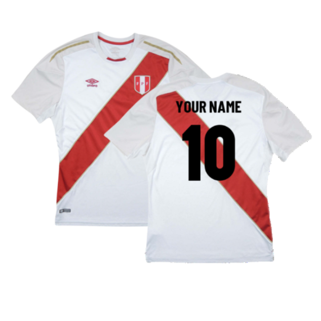S,Peru Game Ready Peru 2018-19 Home Shirt ((Good) S) (Your Name)-World Cup Jersey Hub - 2026 National Football Kits Store