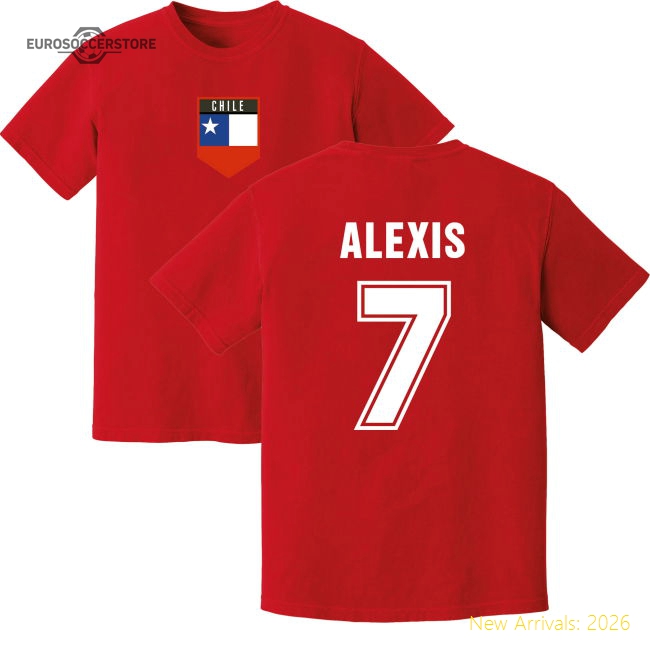 S,Chile Game Ready Alexis Sanchez Chile Training Match Shirt (Red)-Soccer Shirts Store: 2026 World Cup Kits