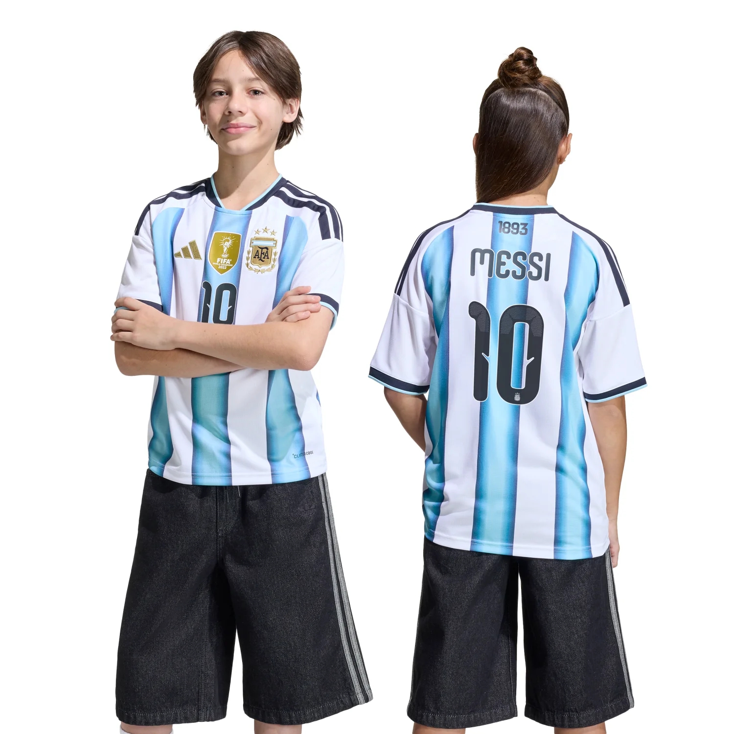 Argentina 2026 Messi Home Jersey - Youth | Climacool Football Shirt Kids World Champion Kit-Soccer Shirts Store: 2026 World Cup Kits