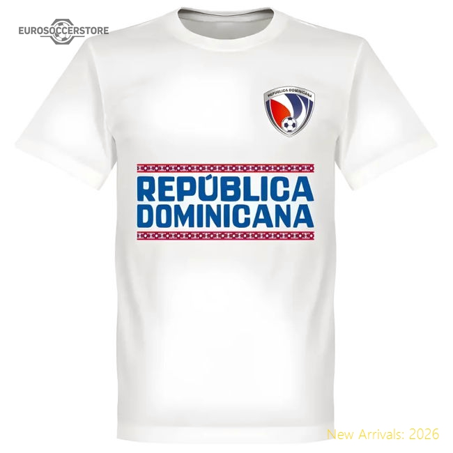 S,Dominican Republic Dominican Republic Team T-Shirt - White-World Cup Jersey Hub - 2026 National Football Kits Store
