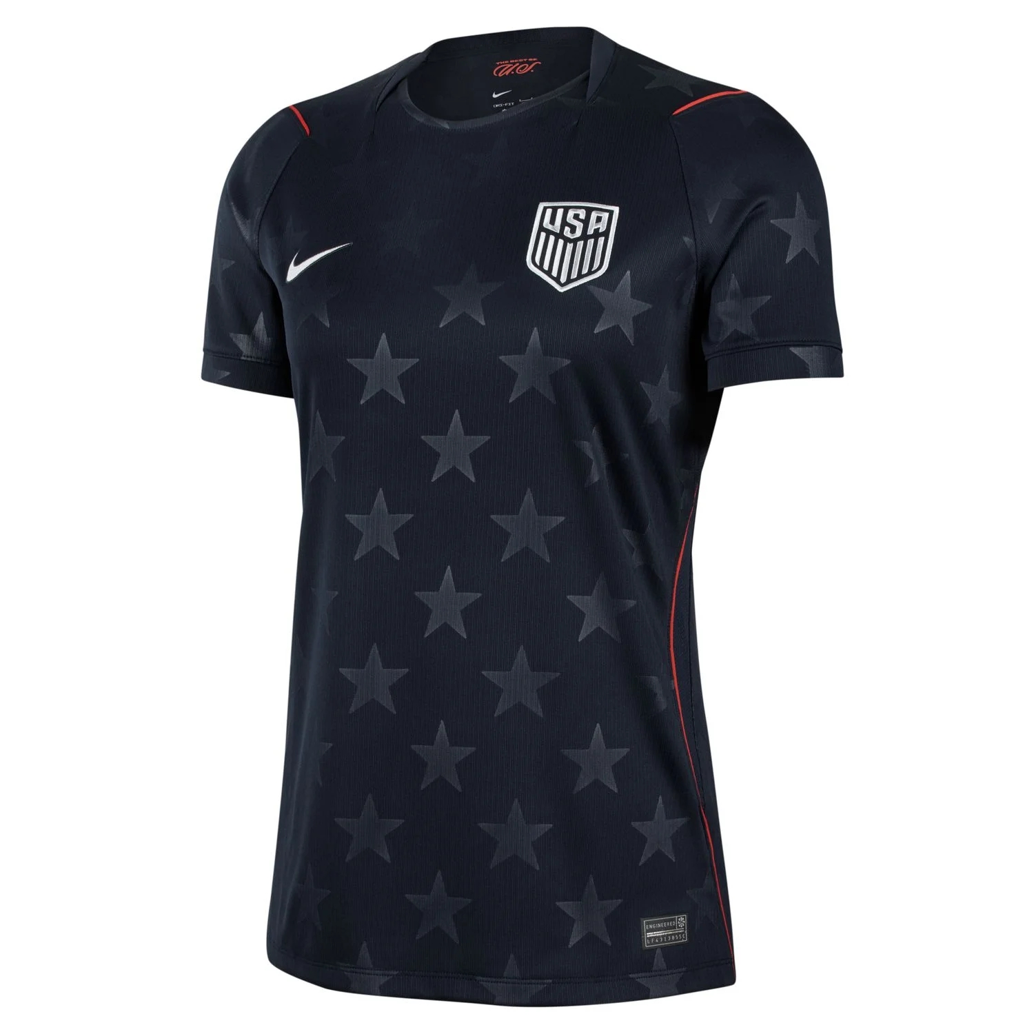 USA 2026 Road Team Shirt - Women's | Nike Dri-CUT Slim Shape Star Pattern Football Shirt-Soccer Shirts Store: 2026 World Cup Kits