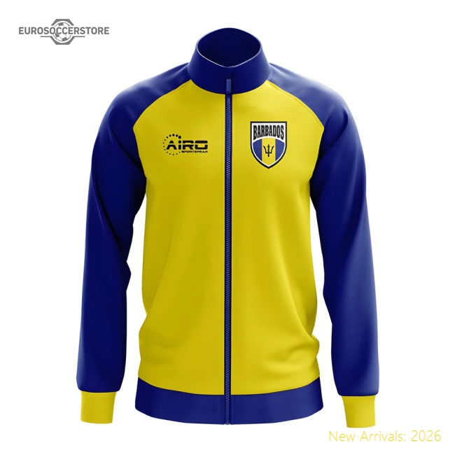 S,Barbados Tournament Barbados Concept Football Track Jacket (Yellow)-World Cup Jersey Hub - 2026 National Football Kits Store