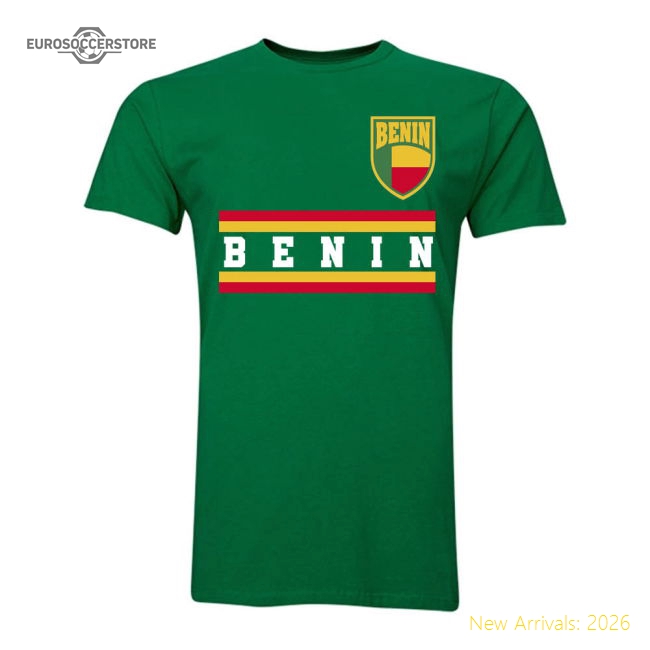 S,Benin Tournament Benin Core Football Country T-Shirt (Green)-World Cup Jersey Hub - 2026 National Football Kits Store