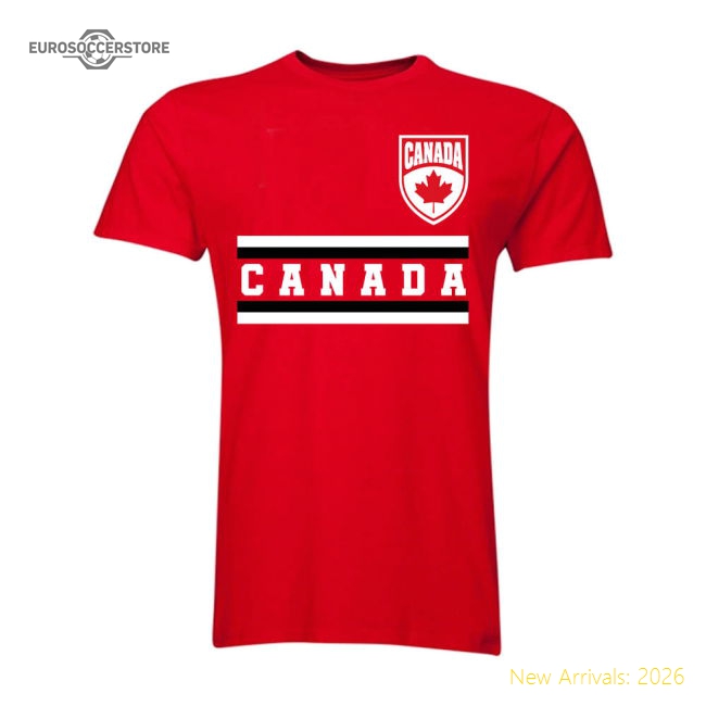 S,Canada Tournament Canada Core Football Country T-Shirt (Red)-Soccer Shirts Store: 2026 World Cup Kits
