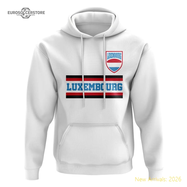 Luxembourg Luxembourg Core Football Country Hoody White-World Cup Jersey Hub - 2026 National Football Kits Store