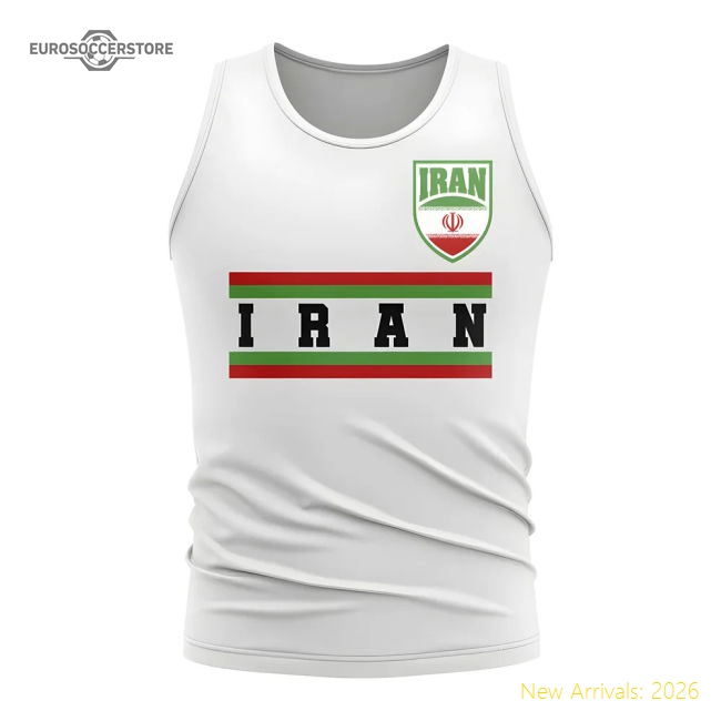 Iran Iran Core Football Country Sleeveless Casual T-Shirt White-World Cup Jersey Hub - 2026 National Football Kits Store