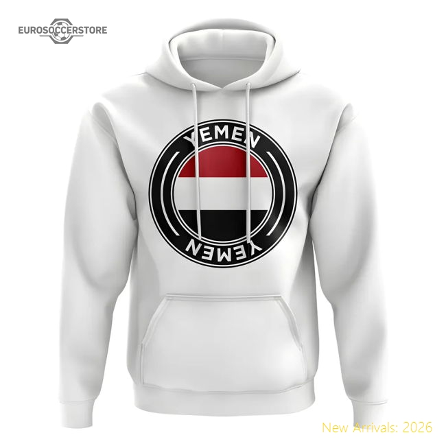 Yemen Yemen Football Badge Hoodie White-World Cup Jersey Hub - 2026 National Football Kits Store
