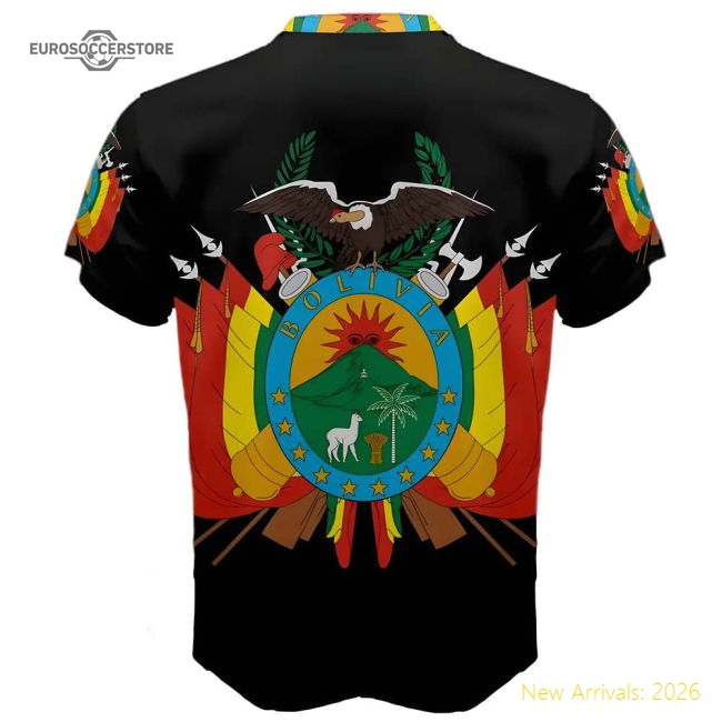S,Bolivia Bolivia Coat Of Arms Sublimated Sports Match Shirt-World Cup Jersey Hub - 2026 National Football Kits Store