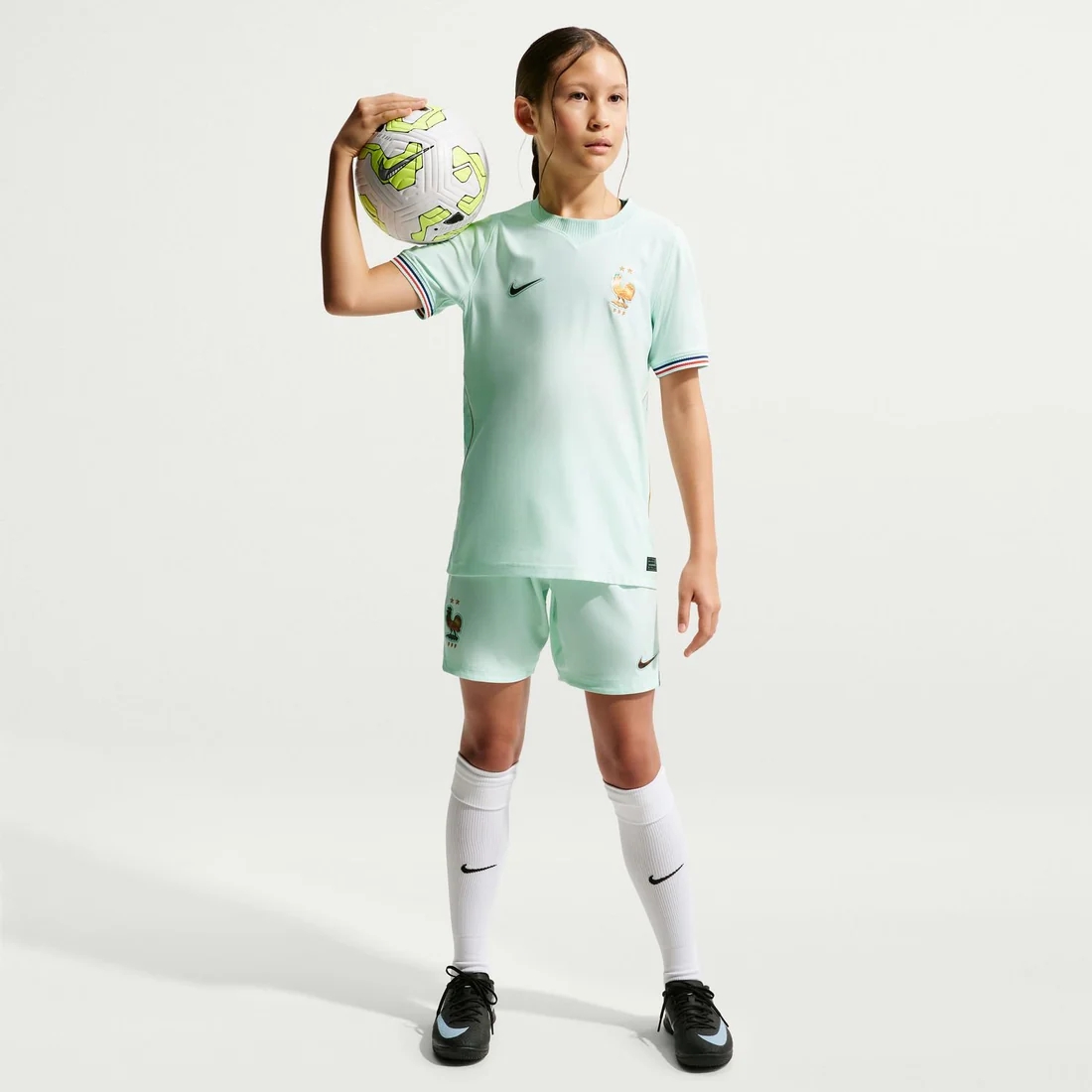France 2026 Away Field Youngster Kit - Liberté Recharged Teal Kit-Soccer Shirts Store: 2026 World Cup Kits