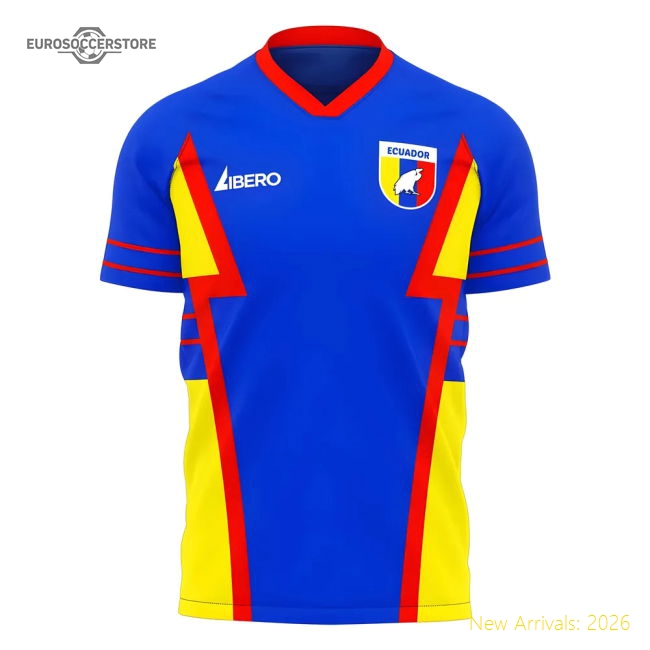 S,Ecuador Ecuador 2025-2026 Away Kit Concept Football Kit (Libero)-Soccer Shirts Store: 2026 World Cup Kits