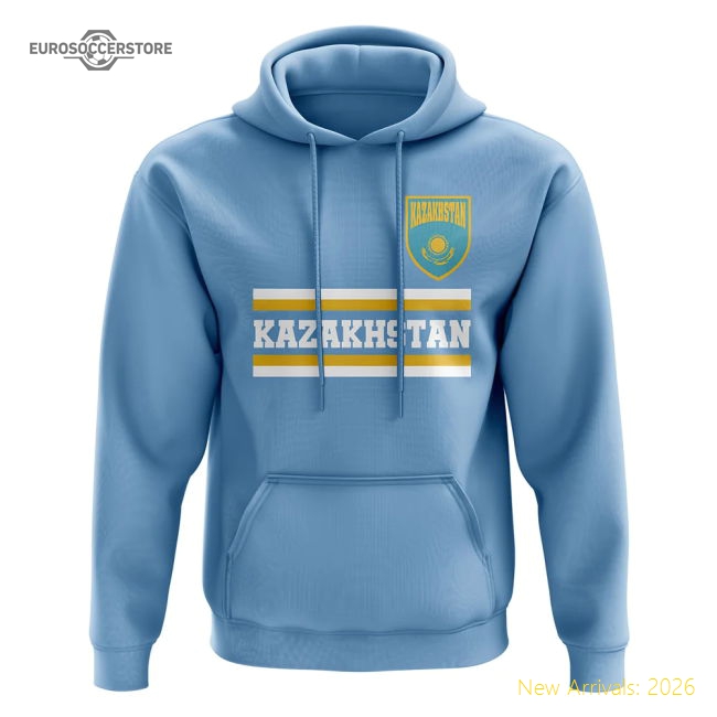 Kazakhstan Kazakhstan Core Football Country Hoody Sky-Soccer Shirts Store: 2026 World Cup Kits