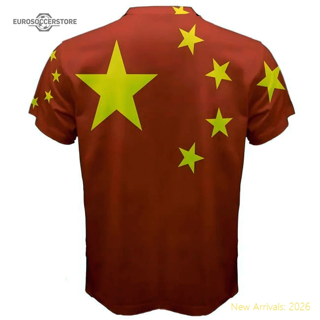 China China Chinese Flag Sublimated Sports Football Jersey-World Cup Jersey Hub - 2026 National Football Kits Store