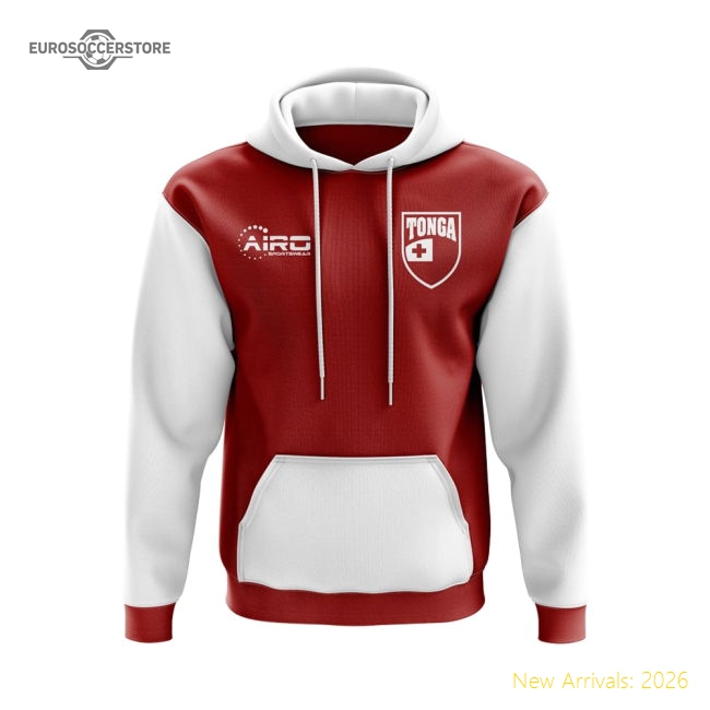 S,Tonga Match Day Tonga Concept Country Football Hoody (Red)-Soccer Shirts Store: 2026 World Cup Kits
