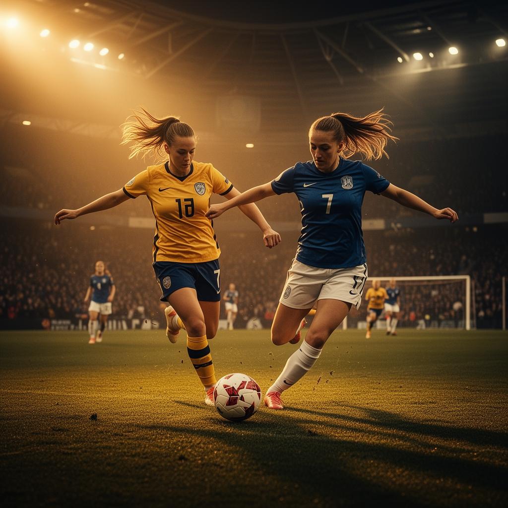 Women's Football Match Promotional Image