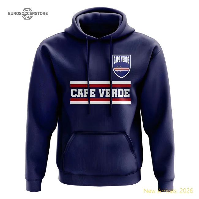 S,Cape Verde Cape Verde Core Football Country Hoody (Navy)-World Cup Jersey Hub - 2026 National Football Kits Store