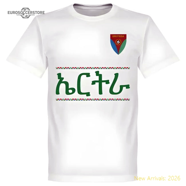 S,Eritrea Tournament Eritrea Team T-Shirt - White Perfect For Cheering O-World Cup Jersey Hub - 2026 National Football Kits Store