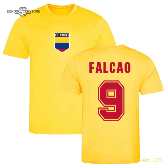 S,Colombia Competition Ready Falcao Colombia Training Kit (Yellow)-Soccer Shirts Store: 2026 World Cup Kits