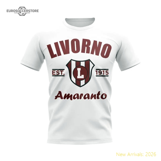 Livorno Livorno Established Football Football T-Shirt (White)-World Cup Jersey Hub - 2026 National Football Kits Store
