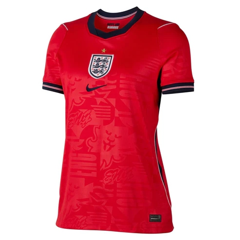 England 2026 Away Side Women's Team Shirt - Three Lions Speed Red Female Kit-Soccer Shirts Store: 2026 World Cup Kits