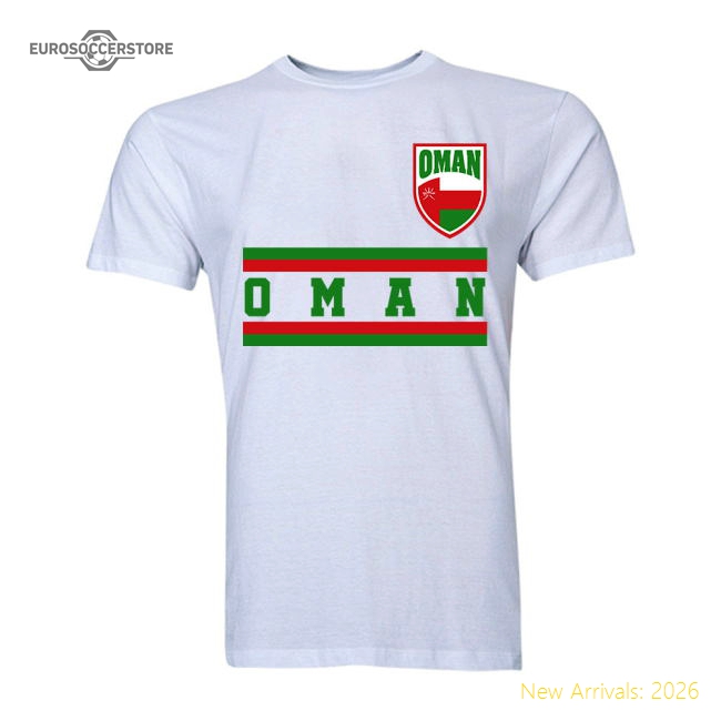 Oman Oman Core Football Country Casual T-Shirt White-World Cup Jersey Hub - 2026 National Football Kits Store