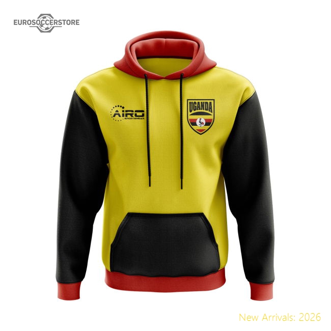 S,Uganda Tournament Uganda Concept Country Football Hoody (Yellow)-Soccer Shirts Store: 2026 World Cup Kits
