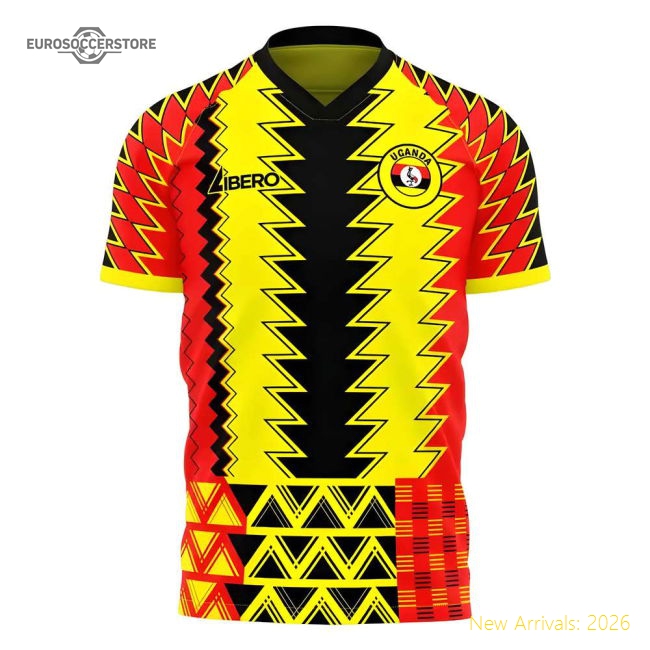 S,Uganda Uganda 2025-2026 Afcon Concept Football Kit (Libero)-Soccer Shirts Store: 2026 World Cup Kits