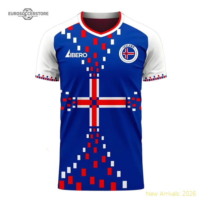 Iceland Women 2025-2026 Home Uniform Womens Libero-Soccer Shirts Store: 2026 World Cup Kits