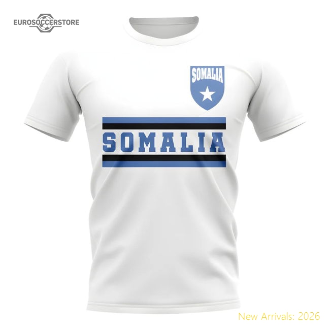 S,Somalia Somalia Core Football Country T-Shirt (White)-Soccer Shirts Store: 2026 World Cup Kits