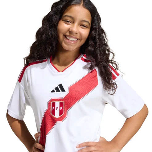 Peru 2026 Home Side Teenage Soccer Top - Kene Art Heritage Junior Kit -Soccer Shirts Store: 2026 World Cup Kits